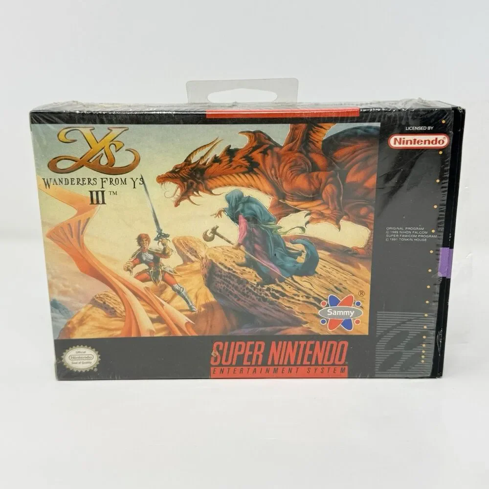 Wanderers From Ys III Nintendo Super NES SNES Complete CIB Authentic Tested